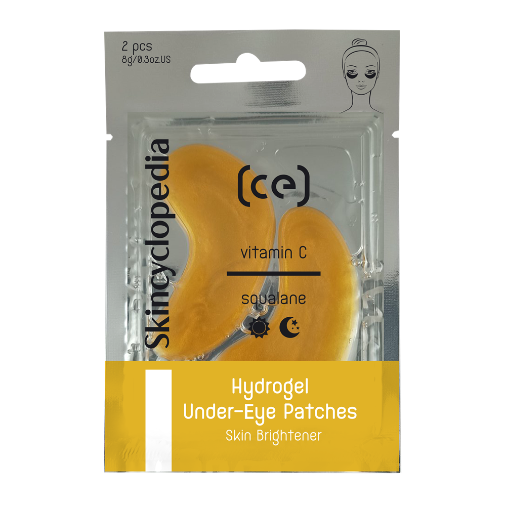 Patchuri pentru ochi cu hidrogel, vitamina C, niacinamida, acid Hialuronic si colagen, 2 bucati, Skincyclopedia