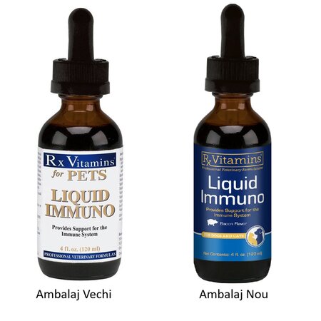Supliment pentru caini si pisici Liquid Immuno, 120 ml, RX Vitamins 683709