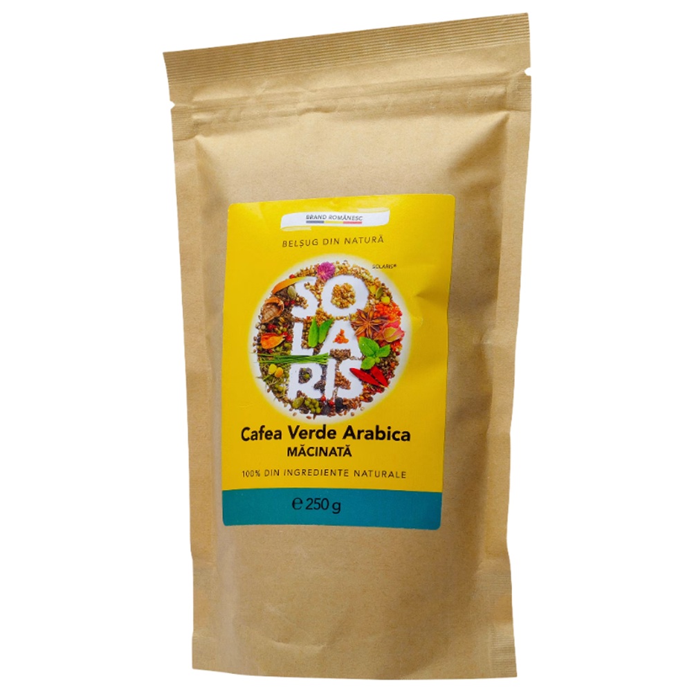 Cafea verde macinata Arabica, 250 g, Solaris