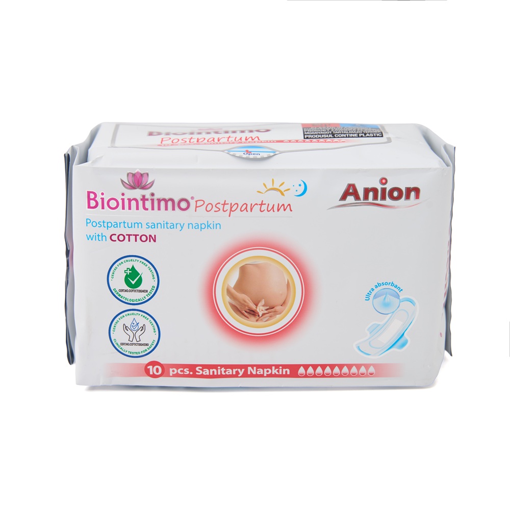 Absorbante igienice dupa nastere Postpartum, 10 bucati, Biointimo