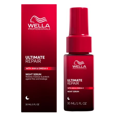 Tratament de noapte pentru par deteriorat si electrizat Ultimate Repair Night Serum, 30 ml, Wella Professionals 672256