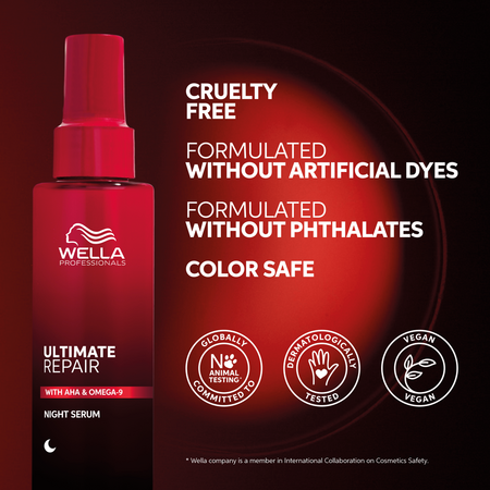 Tratament de noapte pentru par deteriorat si electrizat Ultimate Repair Night Serum, 30 ml, Wella Professionals 672260