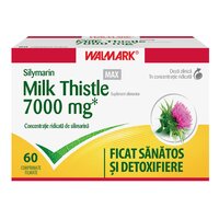 Silimarina Milk Thistle Max, 7000 mg, 60 comprimate filmate, Walmark