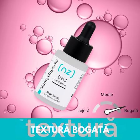 Ser pentru tenul predispus la acnee cu 10 % niacinamida si 1% zinc NZ, 30 ml, Skincyclopedia 672325