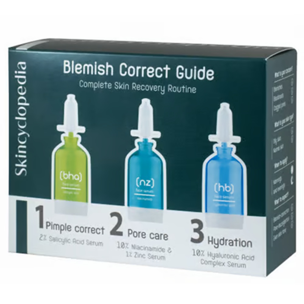 Set pentru tenul cu imperfectiuni Blemish Guide, 3x15 ml, Skincyclopedia
