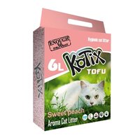 Asternut igienic pentru pisici Tofu Piersica, 6L, Kotix