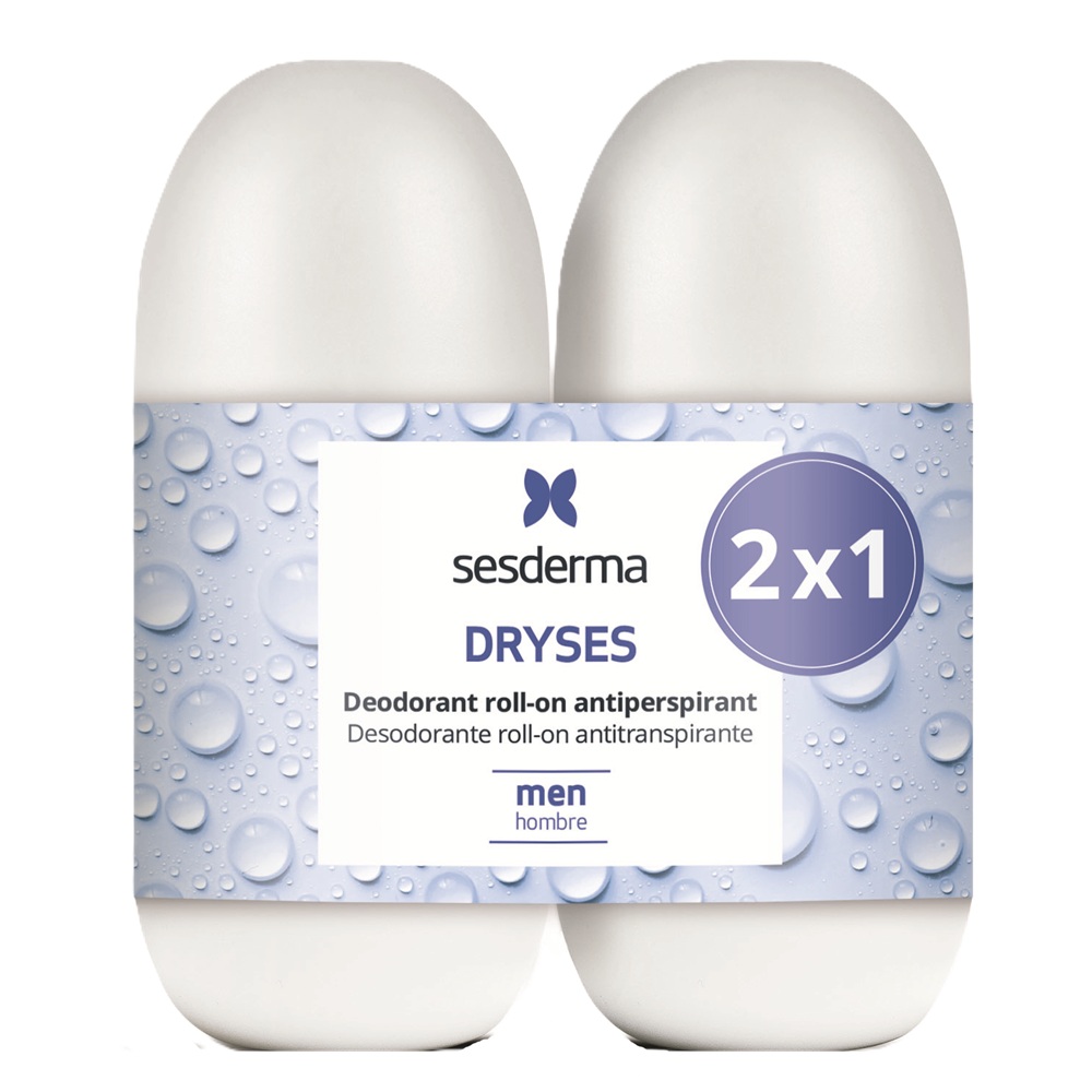 Set deodorant roll-on antiperspirant pentru barbati Dryses, 2x75 ml, Sesderma