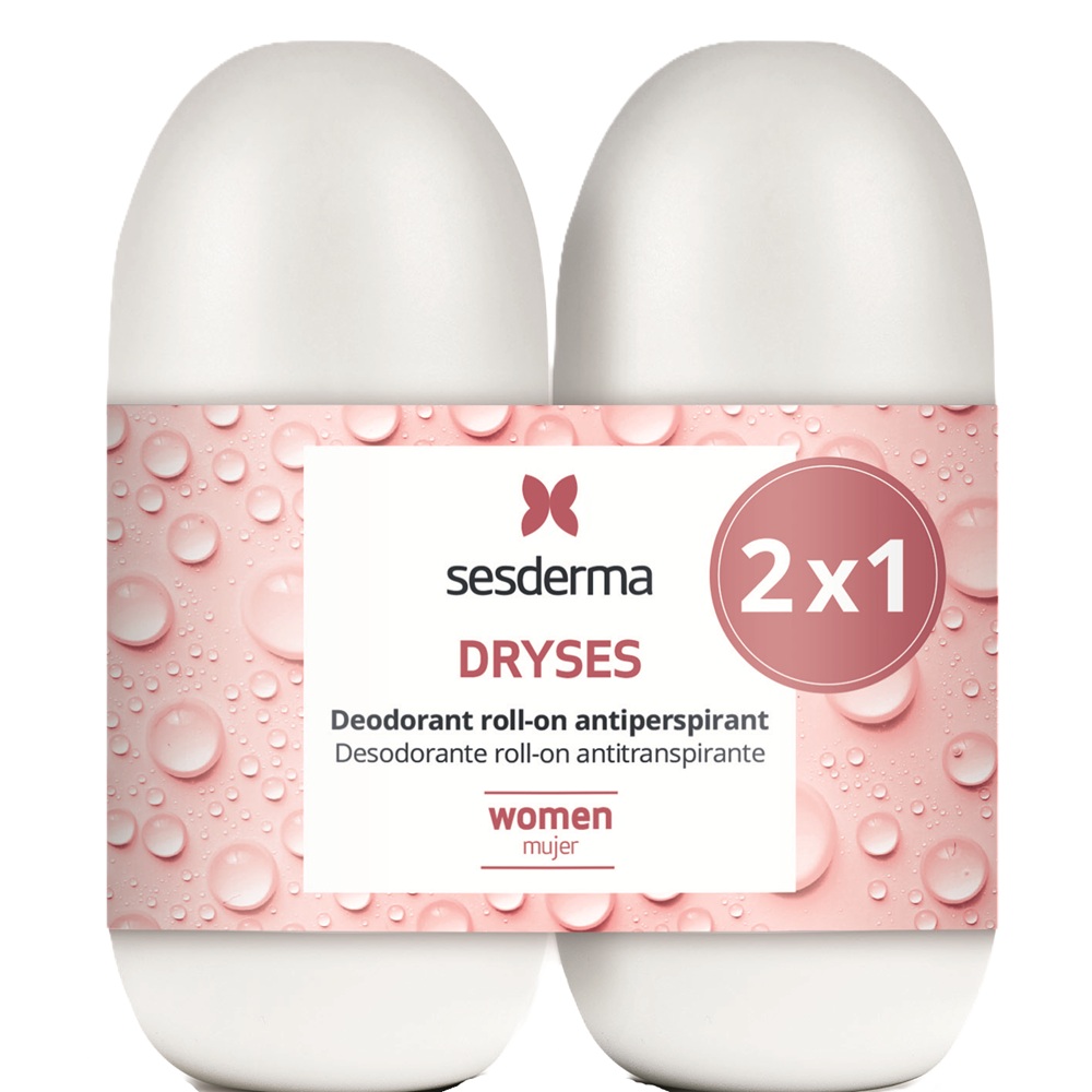 Set deodorant roll-on antiperspirant pentru femei Dryses, 2x75 ml, Sesderma