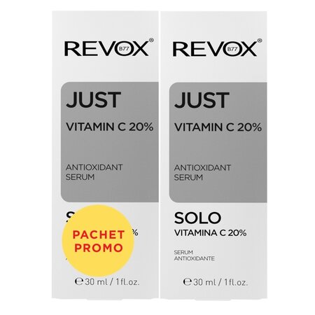 Pachet Ser antioxidant cu vitamina C Just, 30 + 30 ml, Revox