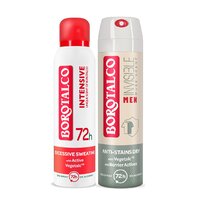 Pachet Deodorant spray antiperspirant Intensive 150 ml + Deodorant spray antiperspirant Invisible Men 150 ml, Borotalco