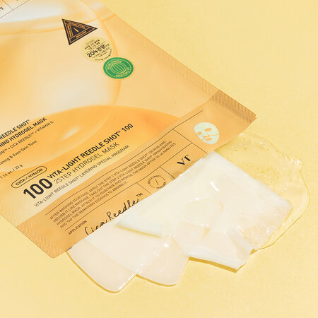 Masca hidrogel cu vitamina C Vita-Light Reedle Shot 100, 33 g + 1.5 g, VT Cosmetics 672806