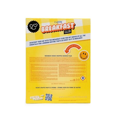 Set spuma de dus 250 ml + burete de baie Breakfast Club, I Love 674210