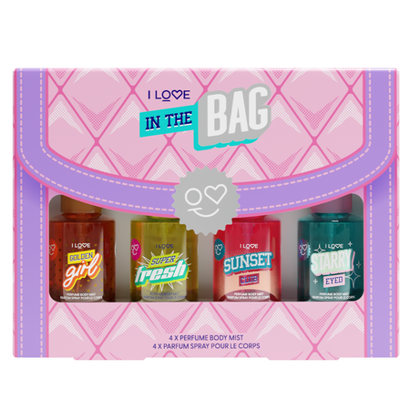 Set spray de corp In The Bag, 4 bucati, I Love