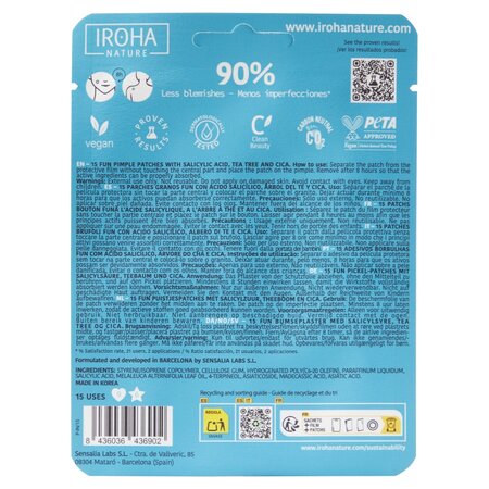Plasturi anti-acnee, Fun Pimple Acne Prone Skin, 15 bucati, Iroha 672940