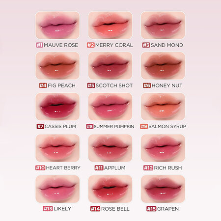 Ruj lichid cu efect glossy 15 Grapen Waterism Glow, 4 g, Tirtir 673013