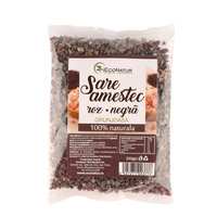 Amestec de sare neagra Kala Namak si roz Himalaya grunjoasa, 250 g, EcoNatur