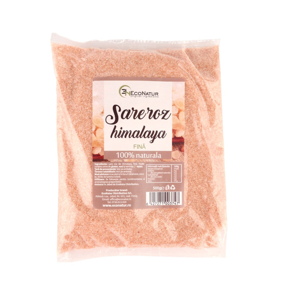 Sare roz fina de Himalaya, 500 g, Econatur