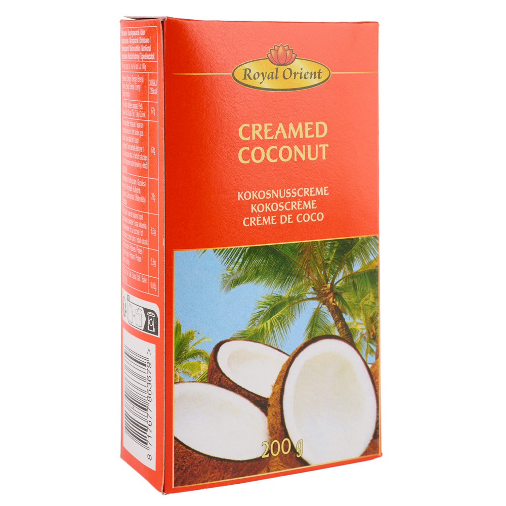 Crema de cocos (UHT) 100% cocos Royal Orient, 200 g, EcoNatur