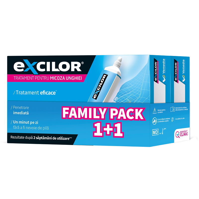 Pachet Excilor stilou aplicator pentru infectia fungica, 3.3 ml (1+1), Magna Pharm