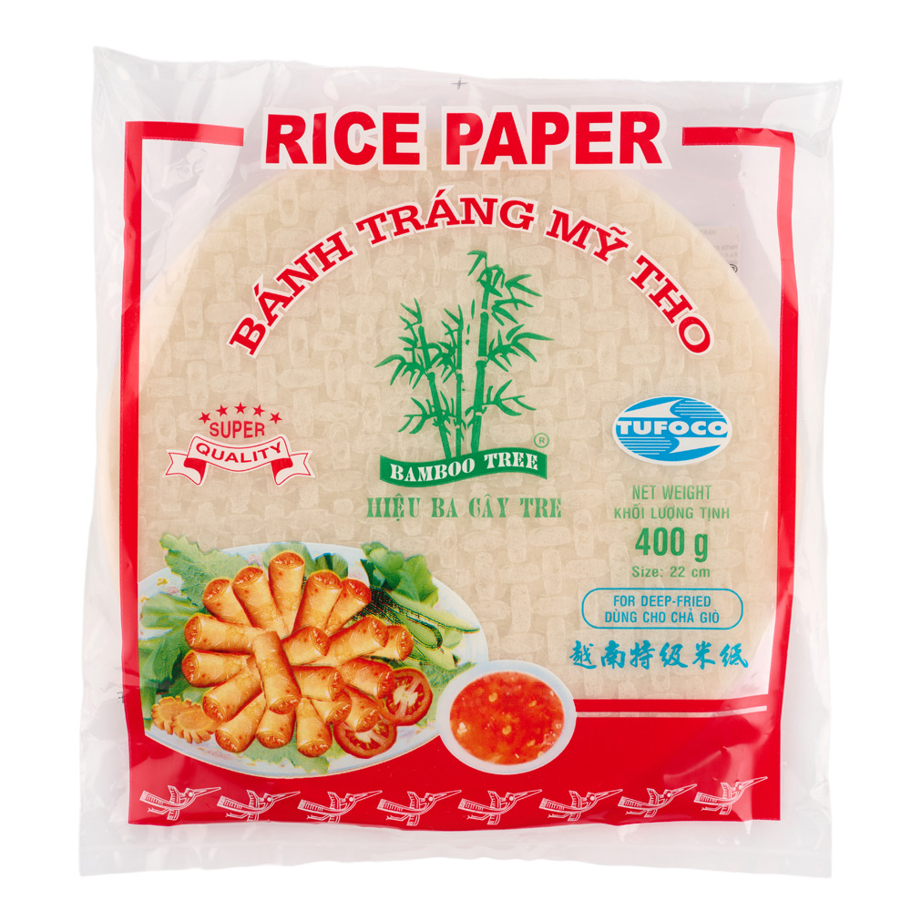 Hartie orez pentru prajit diametru 22 cm Bamboo Tree, 400 g, EcoNatur