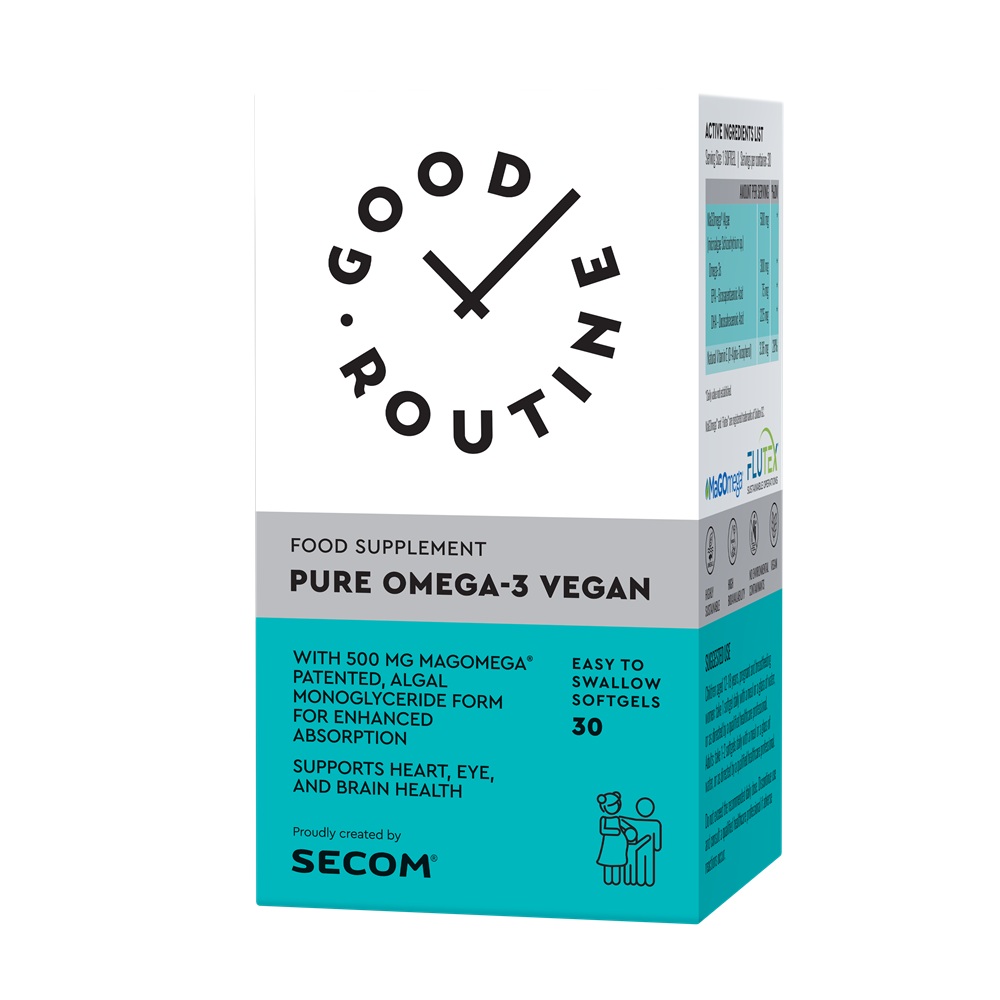 Pure Omega-3 Vegan Good Routine, 30 capsule gelatinoase moi, Secom