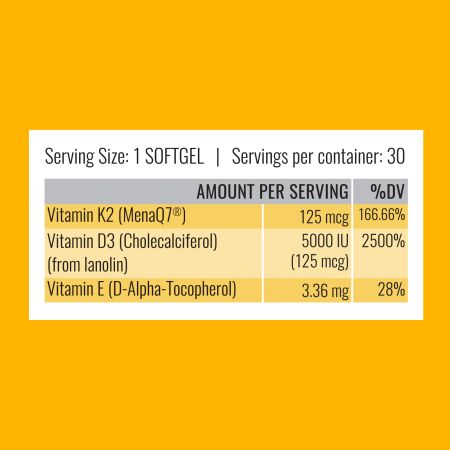Vitamina D3 + K2 Ultra Good Routine, 30 capsule gelatinoase moi, Secom 711356