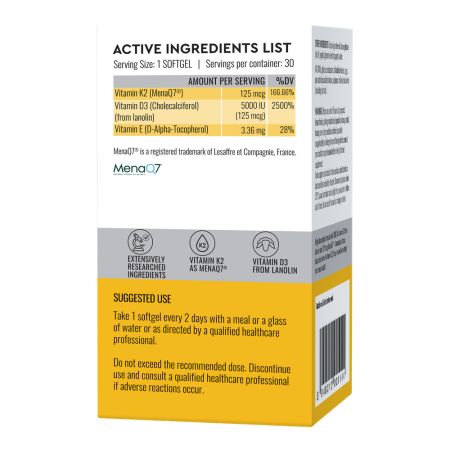 Vitamina D3 + K2 Ultra Good Routine, 30 capsule gelatinoase moi, Secom 711353