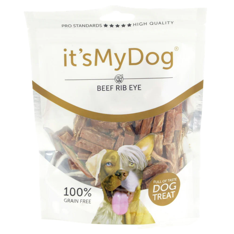 Recompense cu vita pentru caini Rib Eye It'S My Dog, 85 g, Natural Health