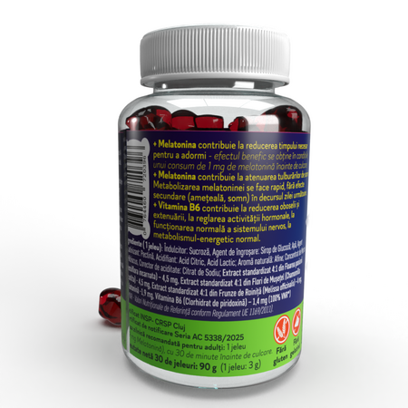Melatonina SleepTime, 1.9 mg, 30 jeleuri, Justin Pharma 720749