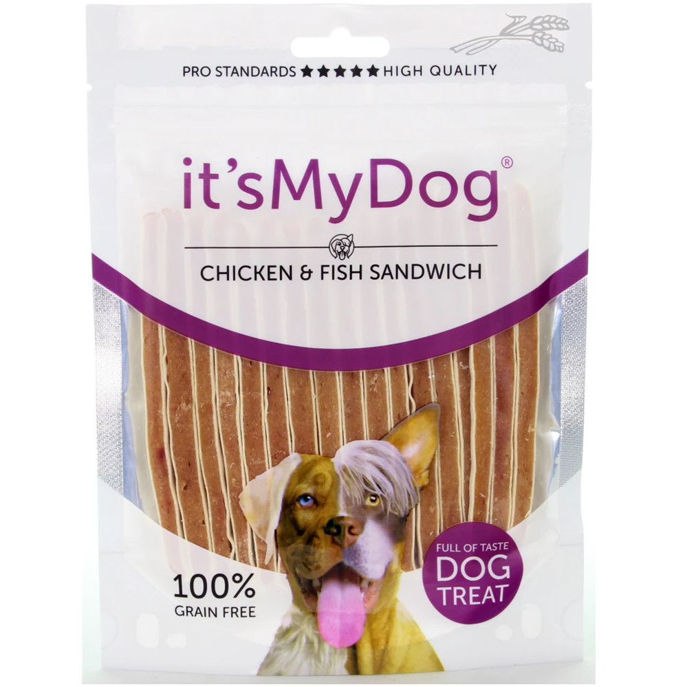 Recompense tip sandwich cu pui si peste It'S My Dog, 85 g, Natural Health