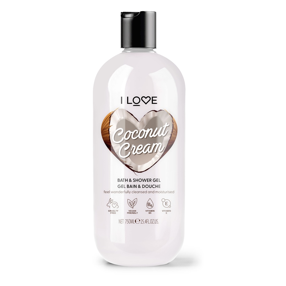 Gel de dus Coconut Cream, 750 ml, I Love