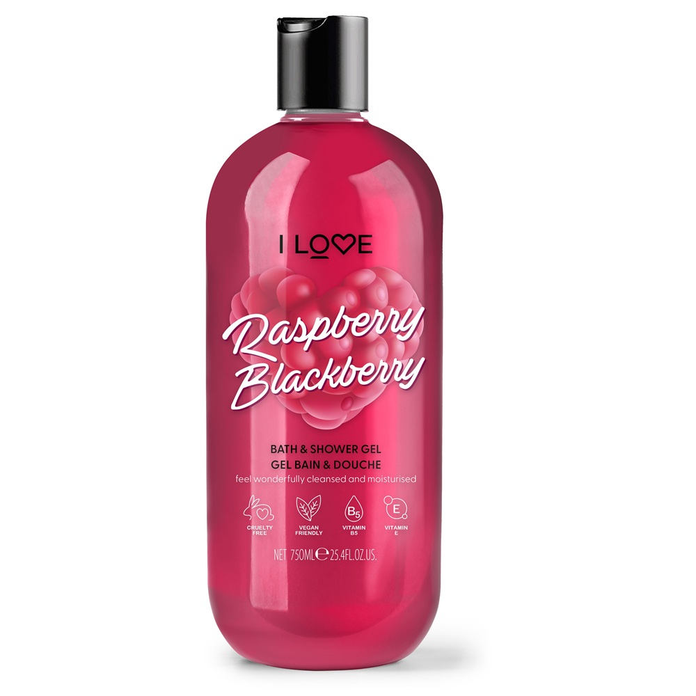 Gel de dus Raspberry Blackberry, 750 ml, I Love
