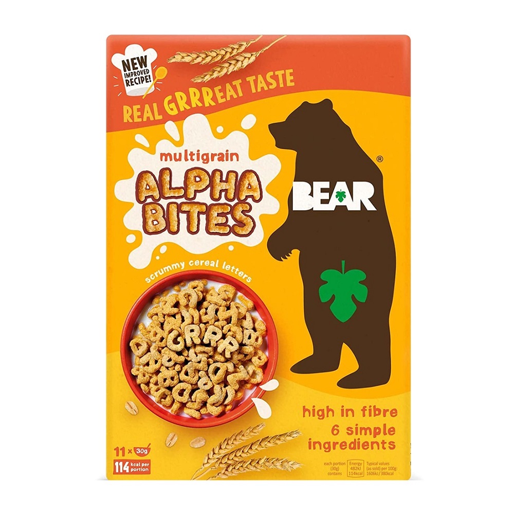 Multicereale alfabet, 350 g, Alpha Bites Bear