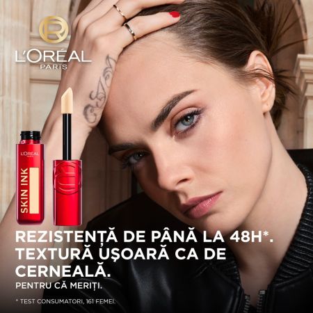 Fond de ten si corector 2 in 1 Infaillible Skin Ink 180 Medium Cool, 15 ml, L'Oreal Paris 673577