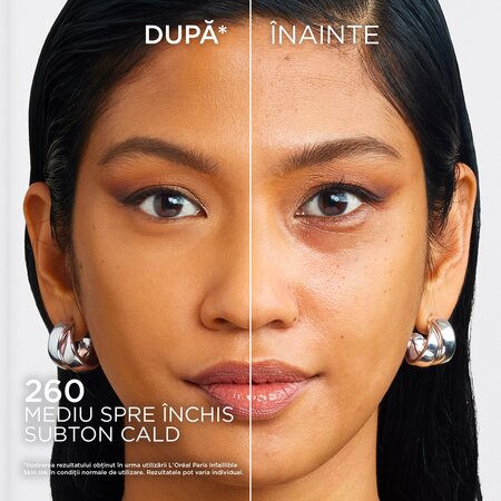 Fond de ten si corector 2 in 1 Infaillible Skin Ink 260 Medium Neutral, 15 ml, L'Oreal Paris 673593