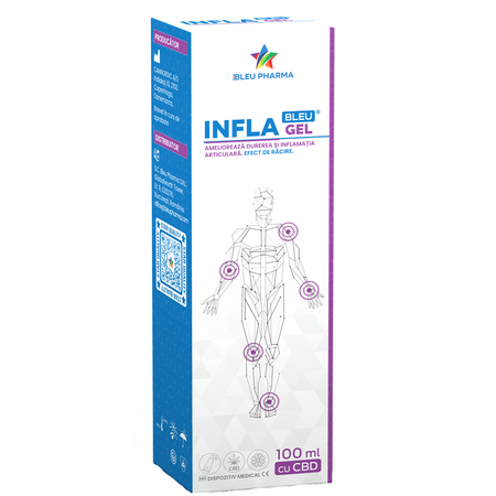 Gel pentru reducerea durerii si inflamatiei articulare Infla Bleu, 100 ml, Bleu Pharma