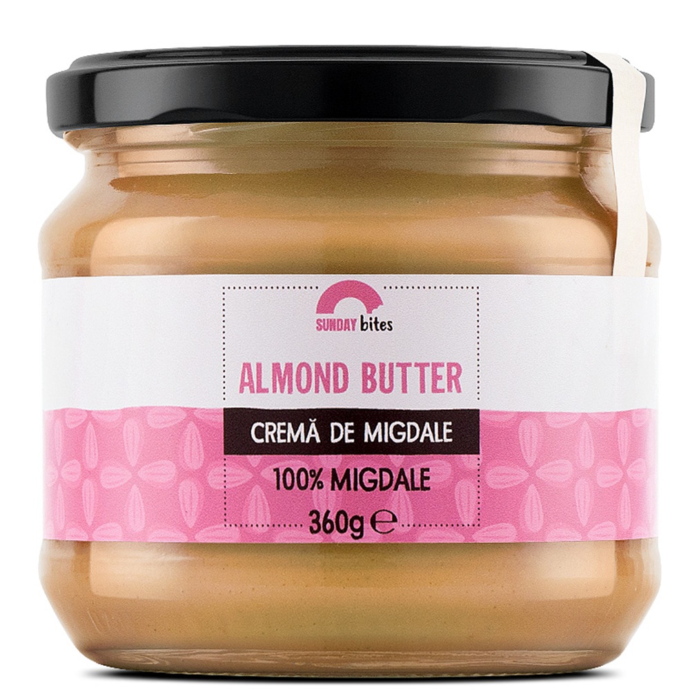 Crema de migdale Almond Butter, 360 g, Sunday Bites