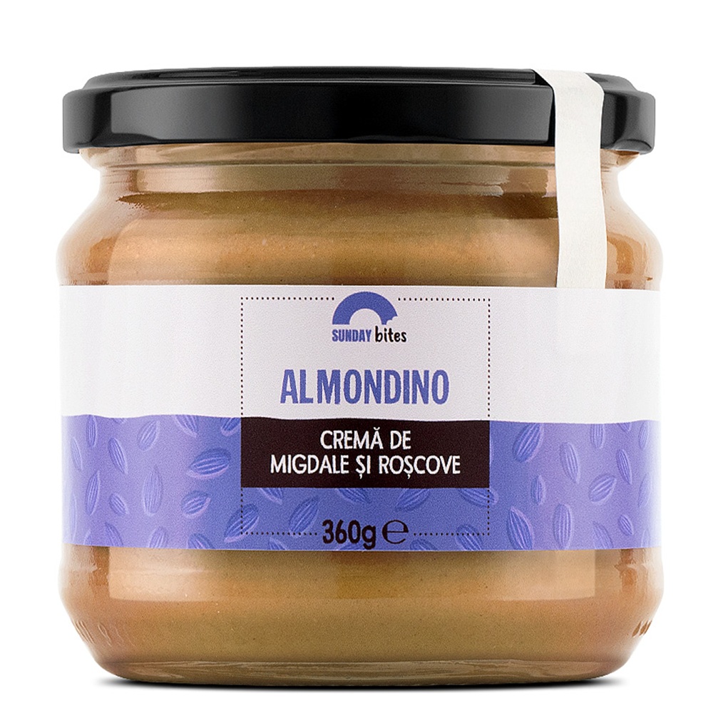 Crema de migdale si roscove Almondino, 360 g, Sunday Bites