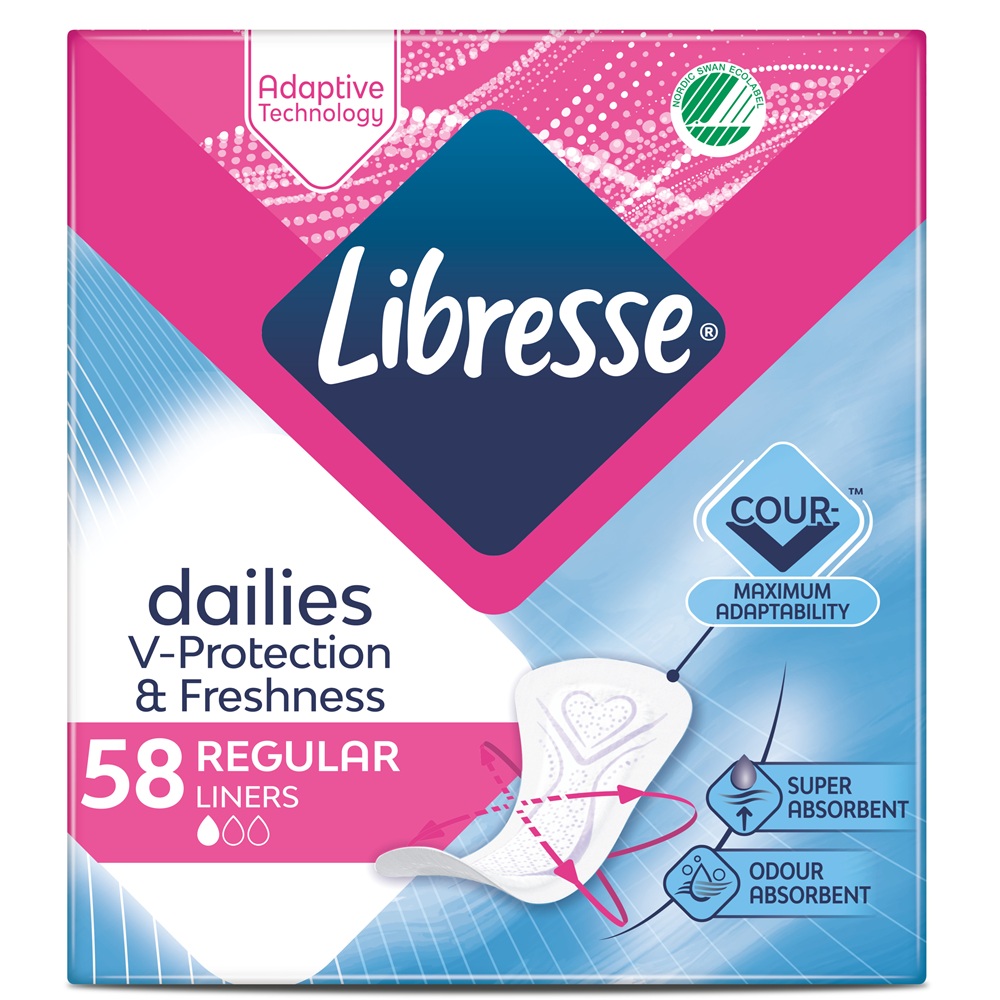 Absorbante zilnice Normal Multi, 58 bucati, Libresse