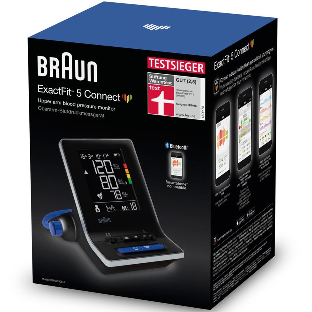 Tensiometru de brat cu Bluetooth BUA6520 ExactFit 5 Connect, Braun