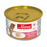 Hrana umeda cu pui si ton pentru pisici Duo Mousse, 85 g, Les Filous