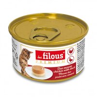 Hrana umeda cu pui si rata pentru pisici Duo Mousse, 85 g, Les Filous