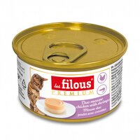 Hrana umeda cu pui si creveti pentru pisici Duo Mousse, 85 g, Les Filous