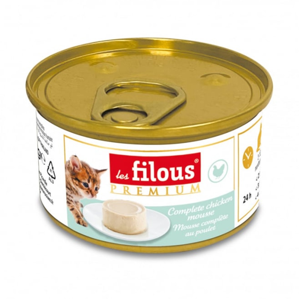 Hrana umeda cu pui pentru pisici Mousse Kitten, 85 g, Les Filous