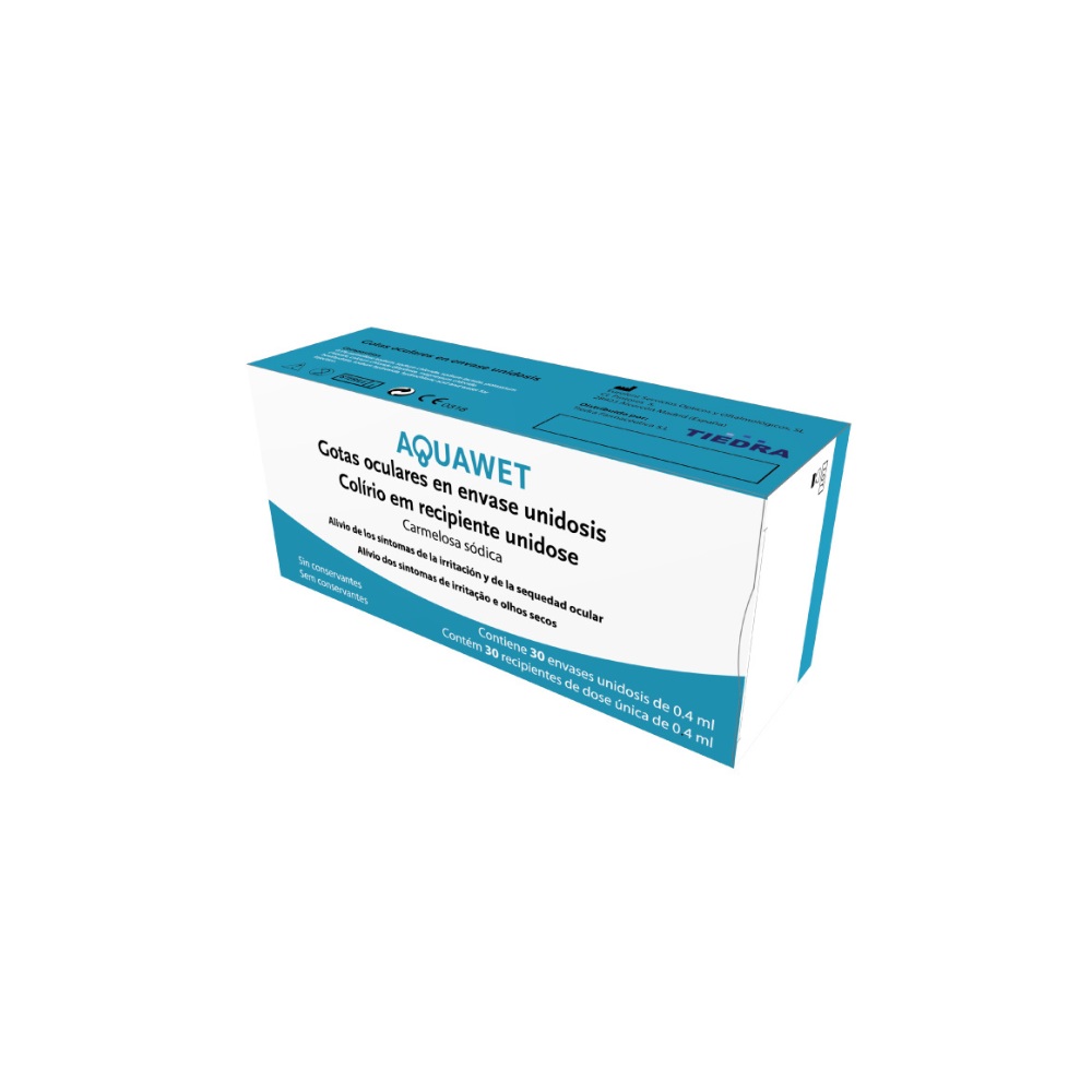 Picaturi oftalmice Aquawet, 30 unidoze x 0.4 ml, Tiedra