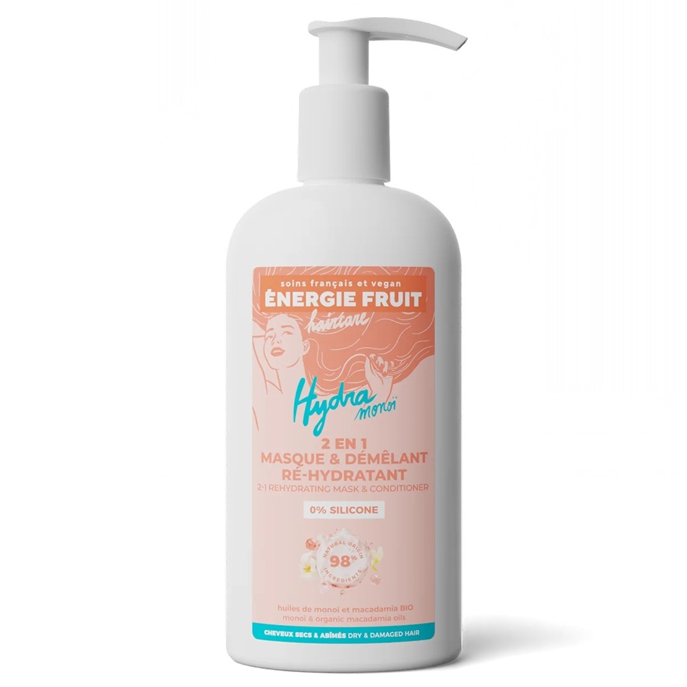 Masca si balsam hidratant 2 in 1 pentru par uscat si deteriorat Hydra Monoi, 300 ml, Energie Fruit