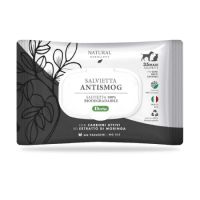 Servetele umede anti-smog cu carbune activ si extract de moringa, 35 bucati, Natural Derma Pet