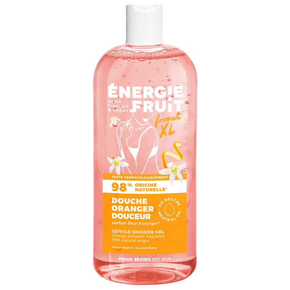 Gel de dus hidratant cu floare de portocal pentru piele uscata, 500 ml, Energie Fruit