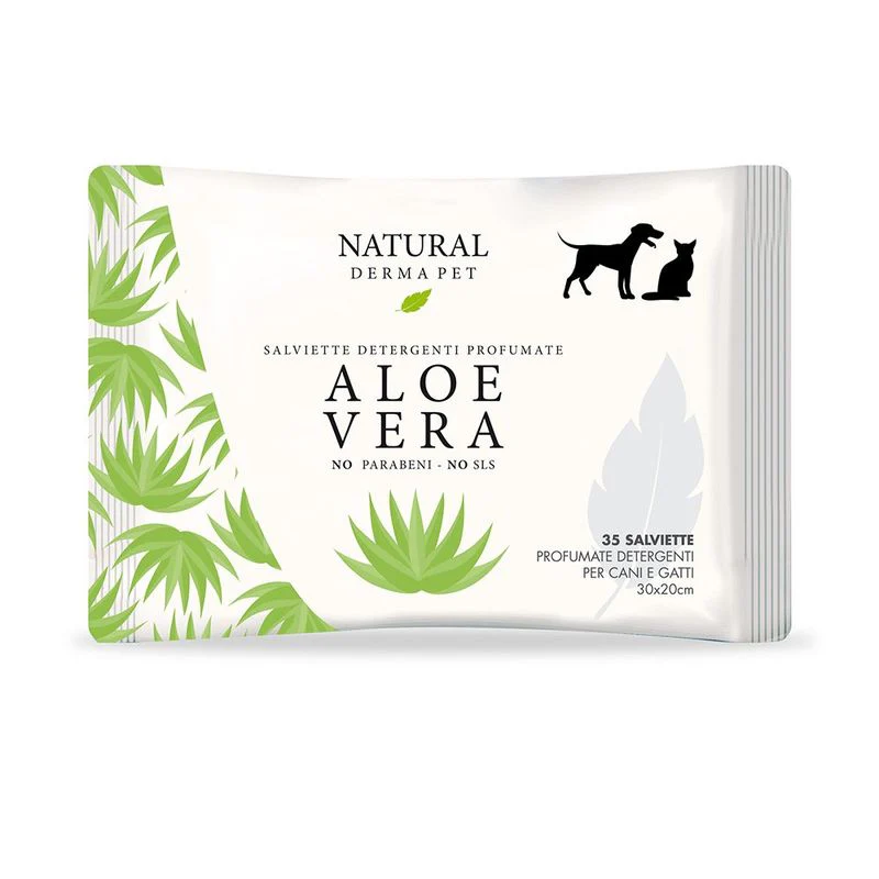 Servetele umede cu aloe vera, 35 bucati, Natural Derma Pet