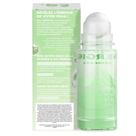 Ser roll-on cu niacinamide si zinc pentru ten cu imperfectiuni Clear Energiqa, 30 ml, Energie Fruit 719726